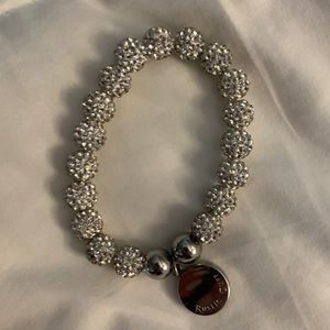 Silver and white bracelet